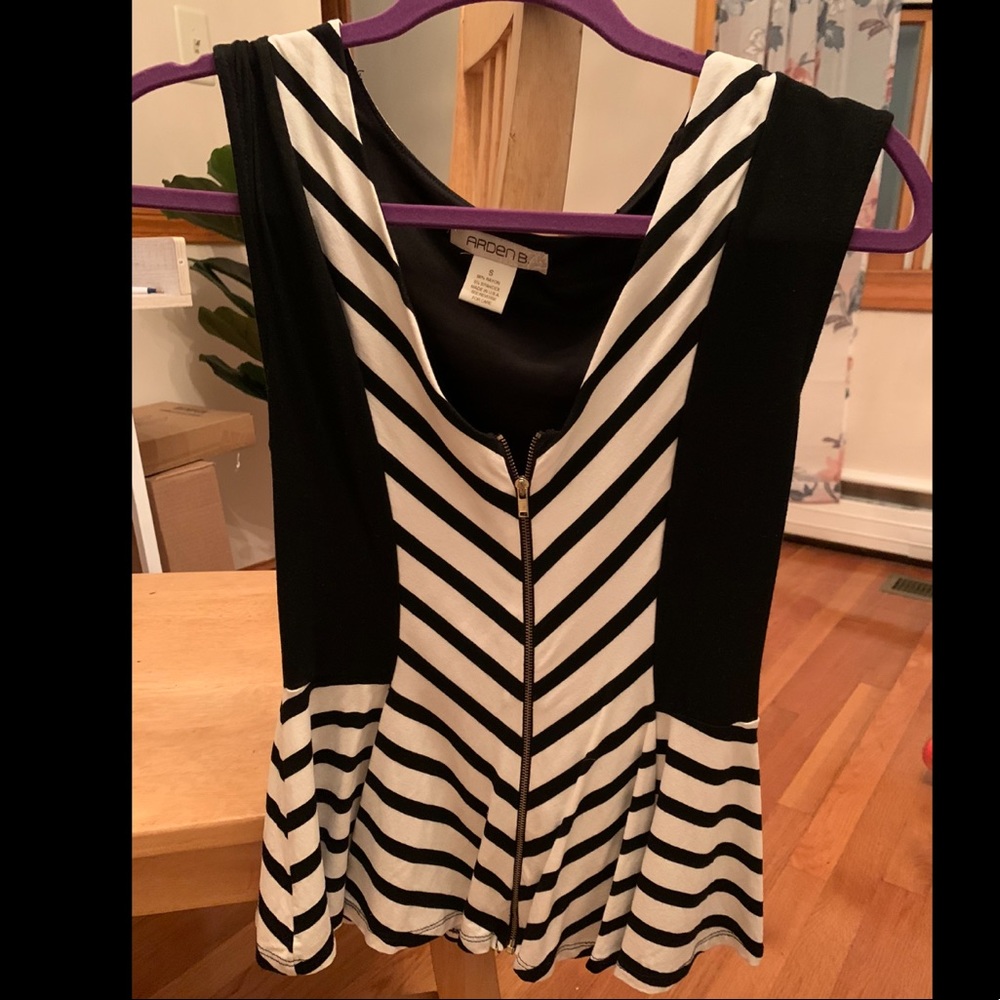 Striped Peplum Top